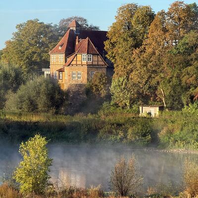 Schloss Petershagen_Herbst_Nebel